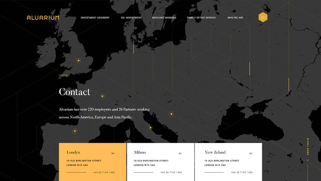 Alvarium Contact Us Page