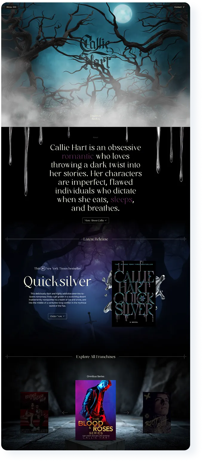 Callie Hart full page design