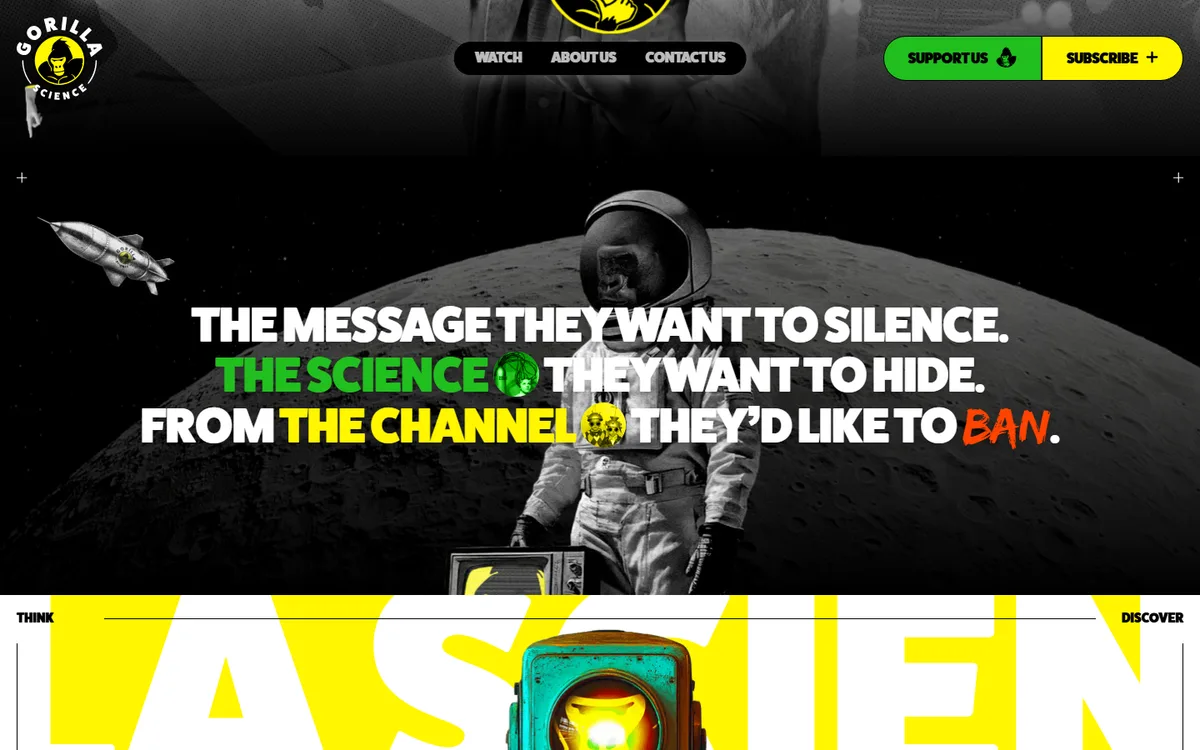 Statement section with animated text
