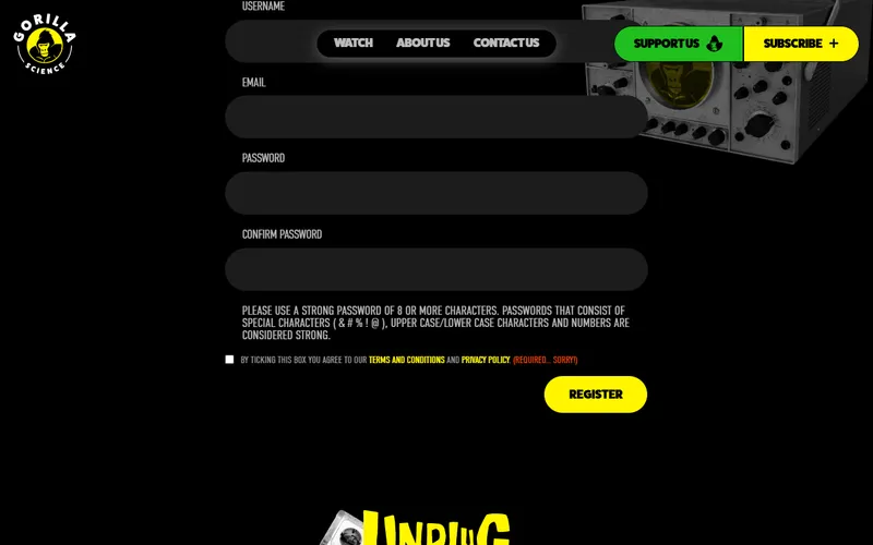 Subscription & membership sign-up page