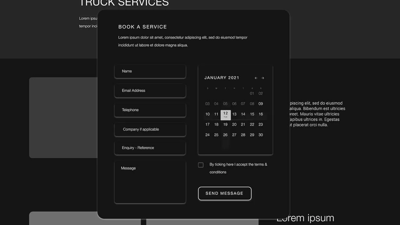 Intercounty Service Wireframe