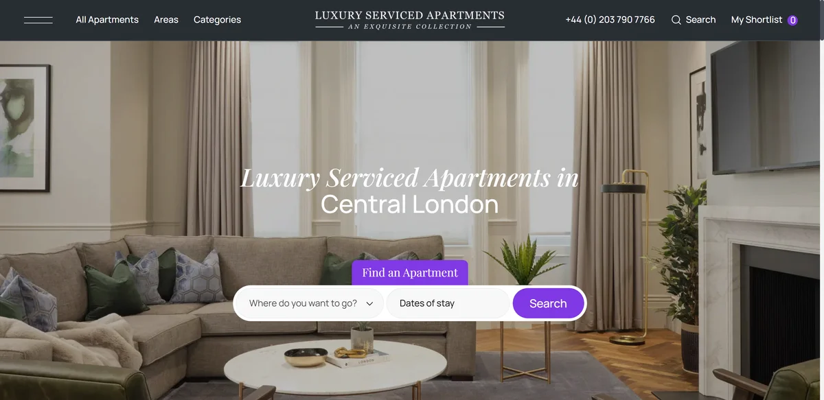 Luxury Serviced Apartments after redesign