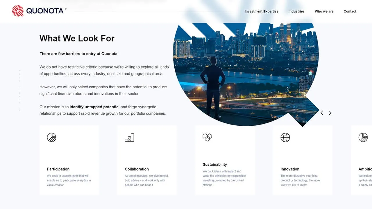 Quonota What We Look For Page