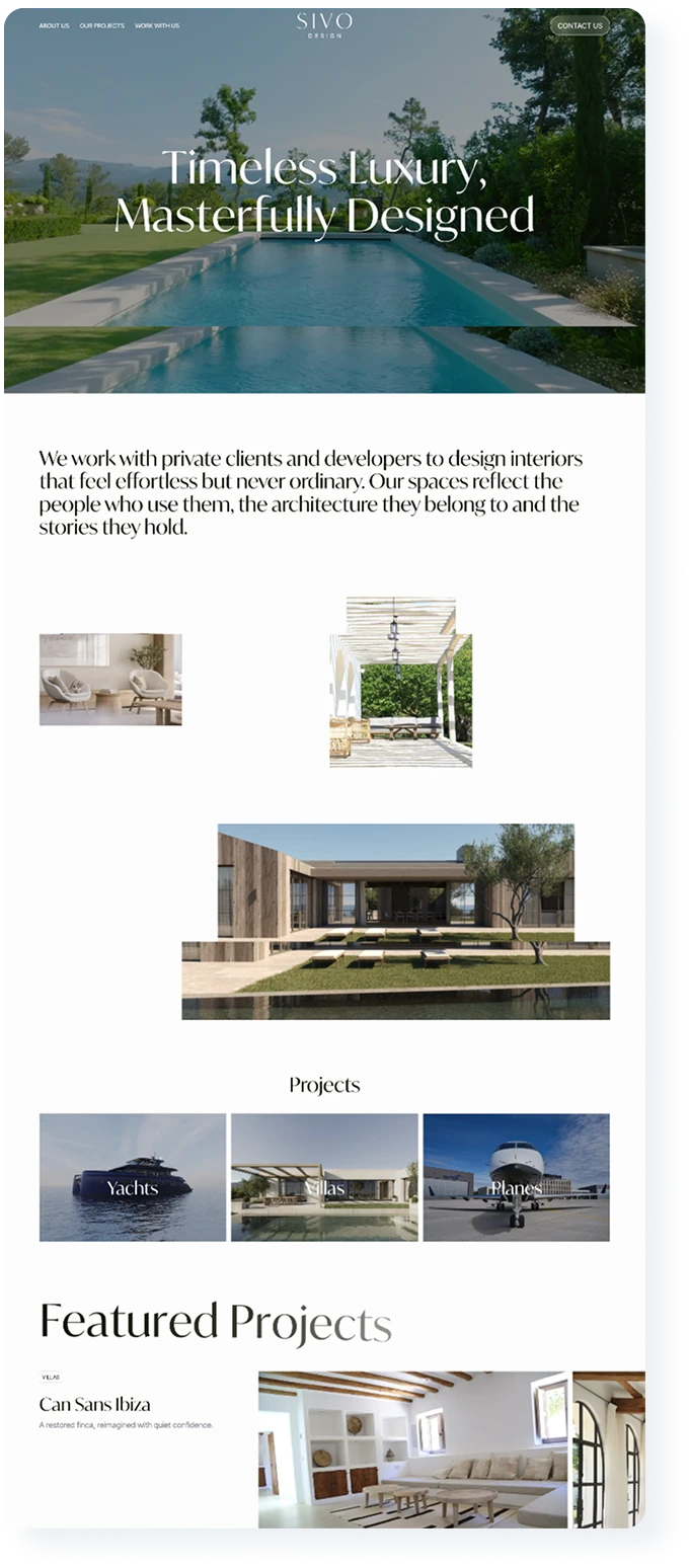 Sivo Design full page screenshot