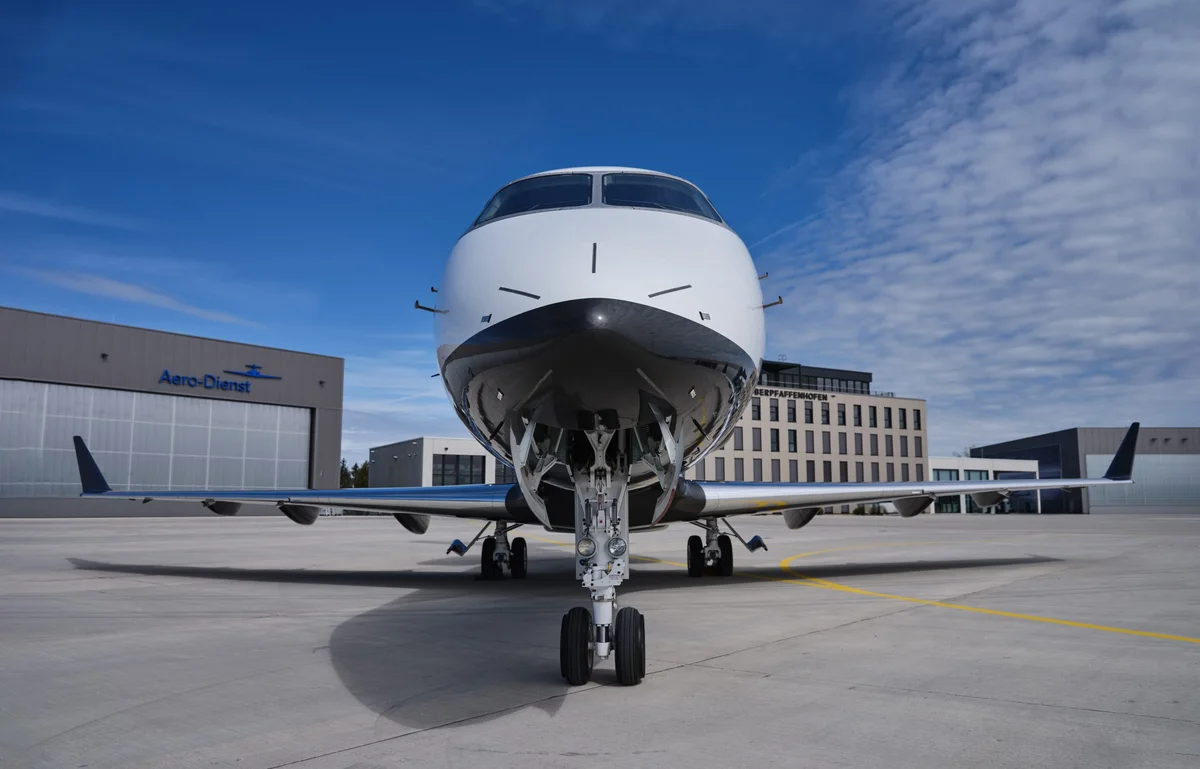 Private jet exterior