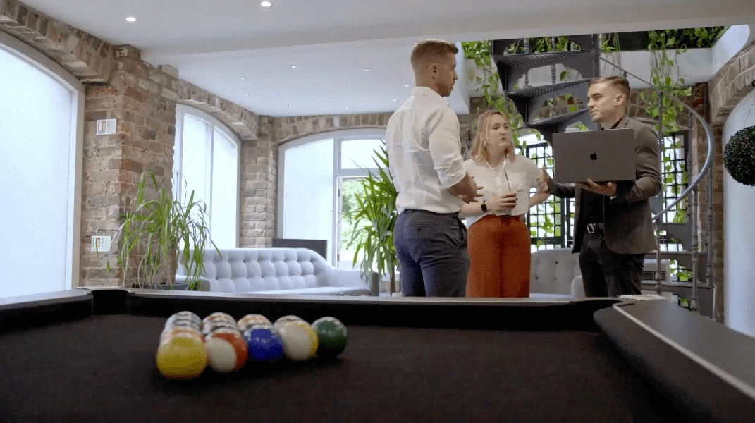 web agency London team meeting