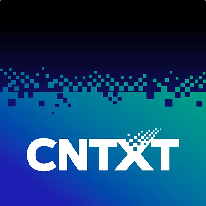 CNTXT – A cutting-edge website design with a sleek, tech-driven aesthetic, bold typography, and a structured, modern layout.