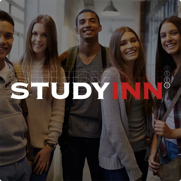 Modern, visually engaging website design for Study Inn, featuring a clean layout, vibrant imagery, and intuitive navigation for a seamless user experience.