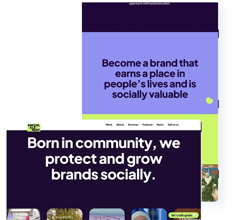 Social Element content