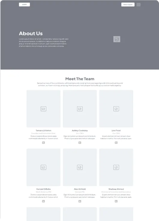 Social Element wireframe 3