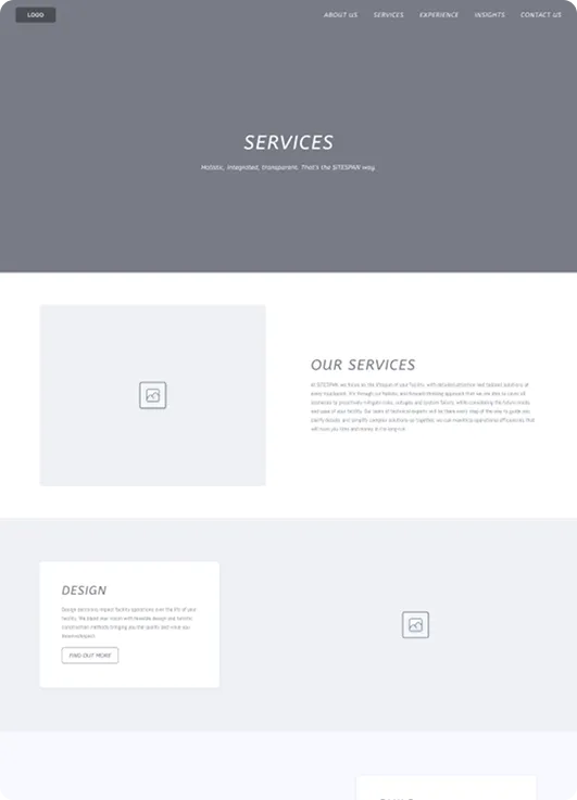 SiTESPAN wireframe 1