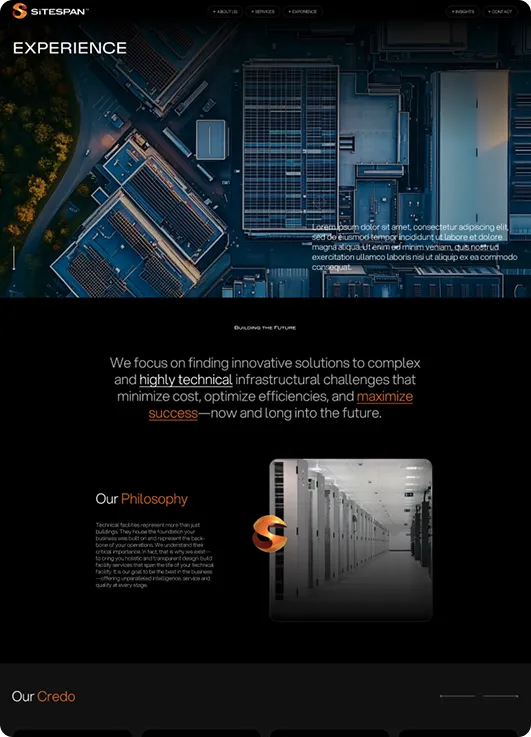 SiTESPAN wireframe 4