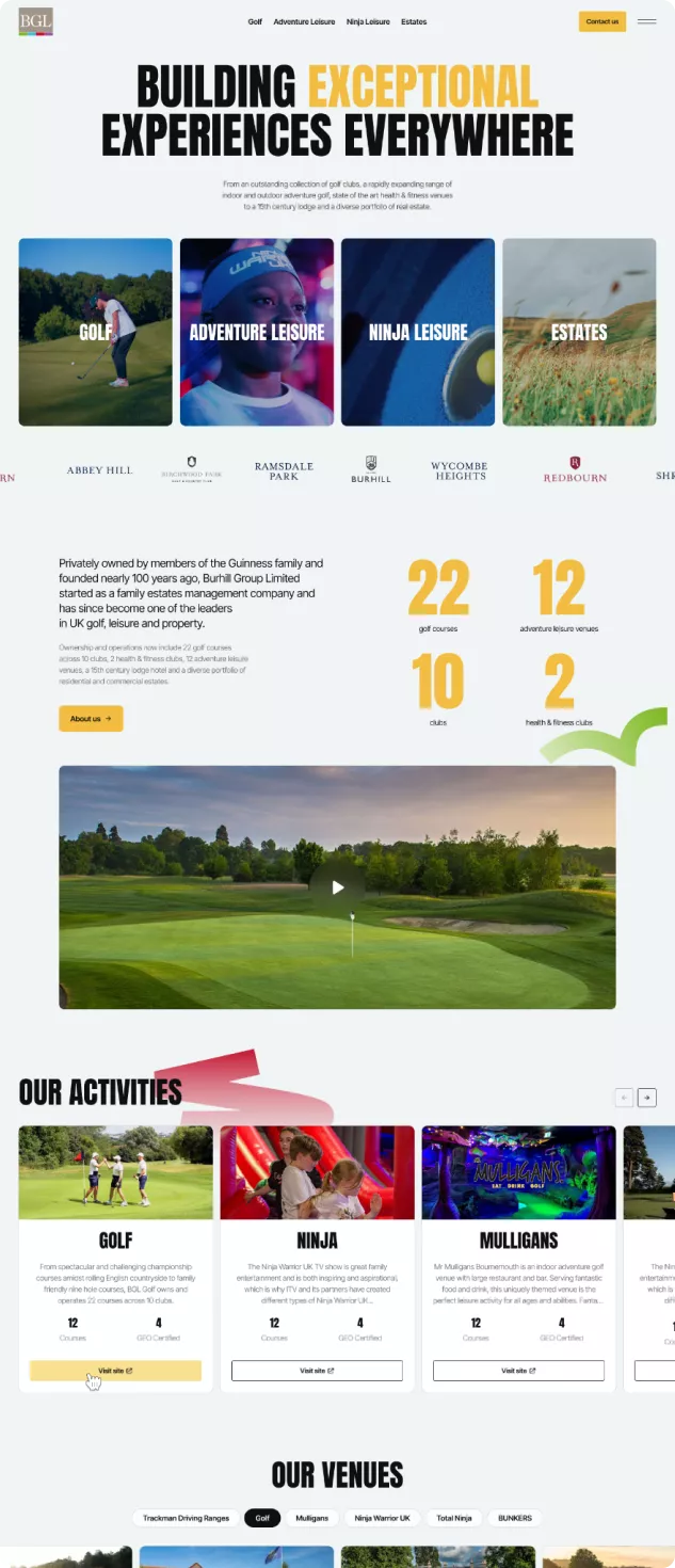 BGL Company full-page design