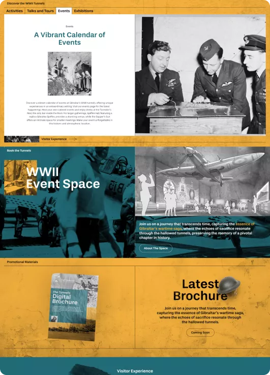 WW2 Tunnels page layout design