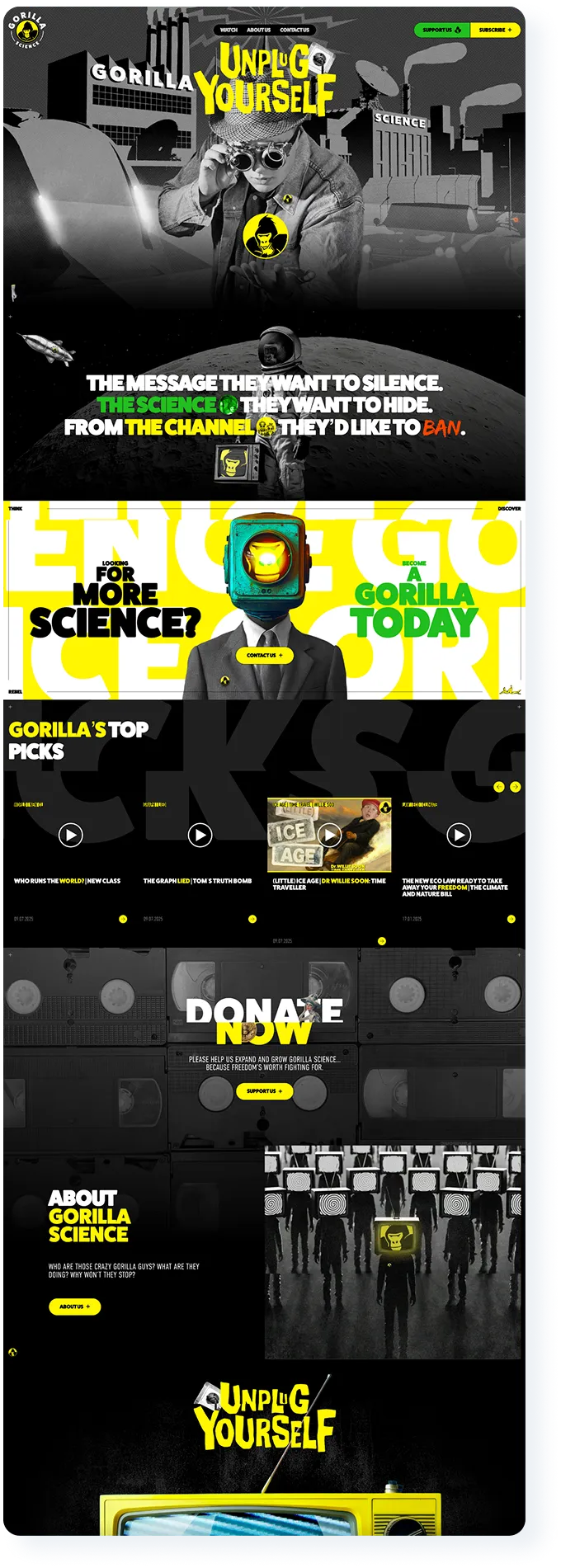 Gorilla Science full page design
