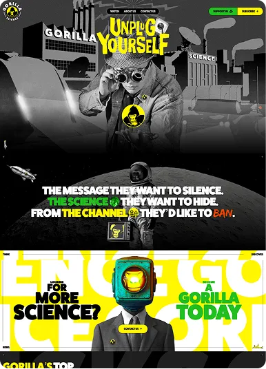 Gorilla Science wireframe 2