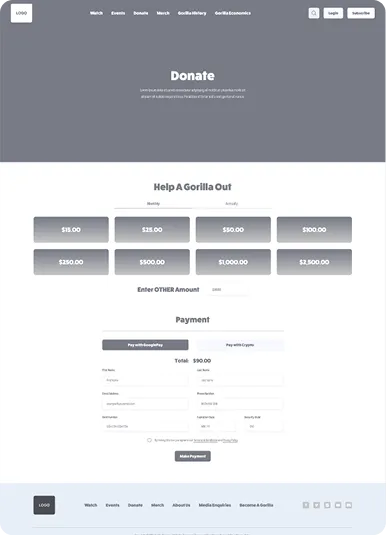 Gorilla Science wireframe 3