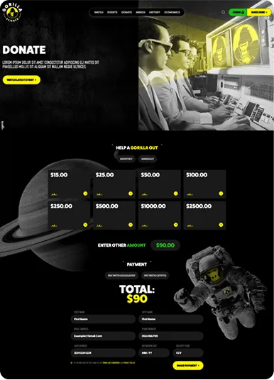 Gorilla Science wireframe 4