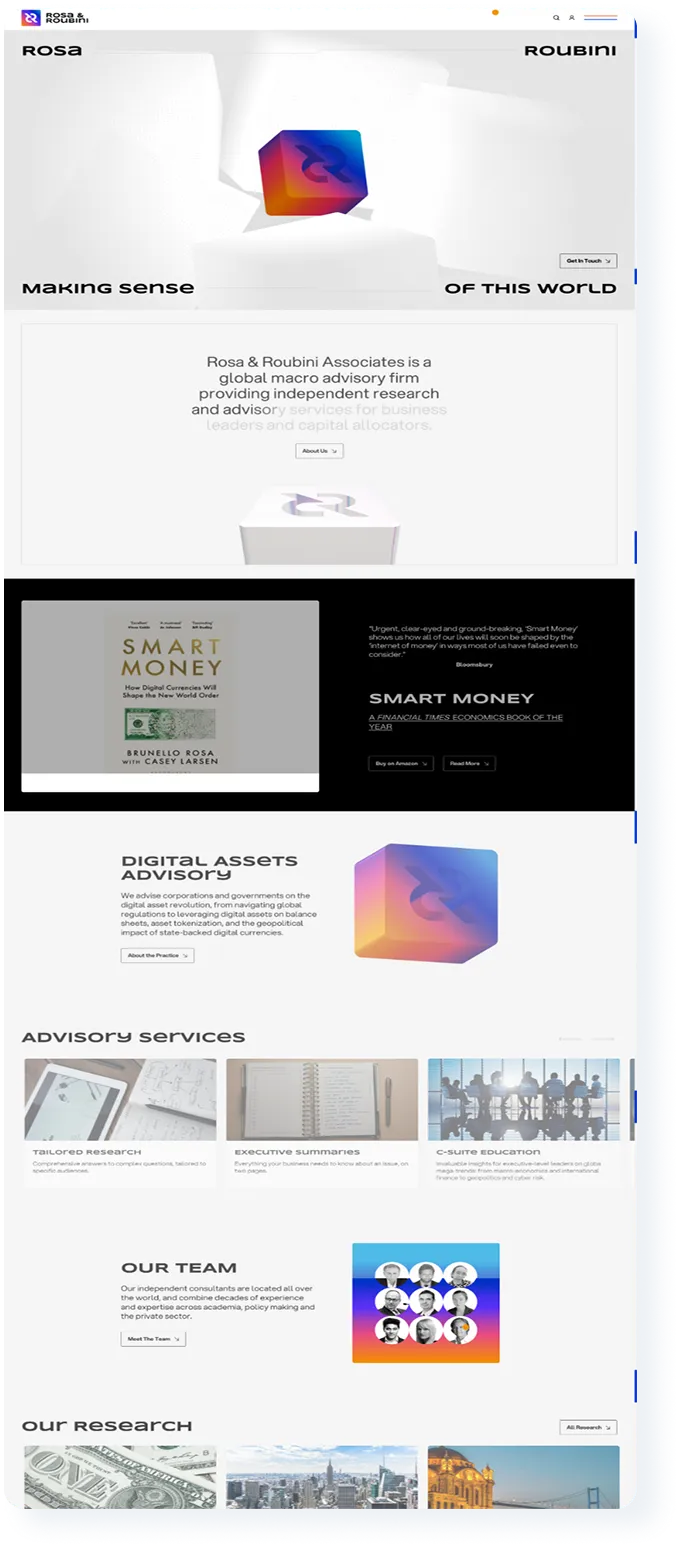 Rosa Roubini full page design