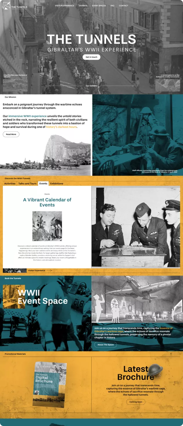 WW2 Tunnels full page design