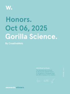 Award certificate - certificate gorilla science