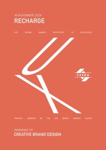 Award certificate - cssda ux recharge